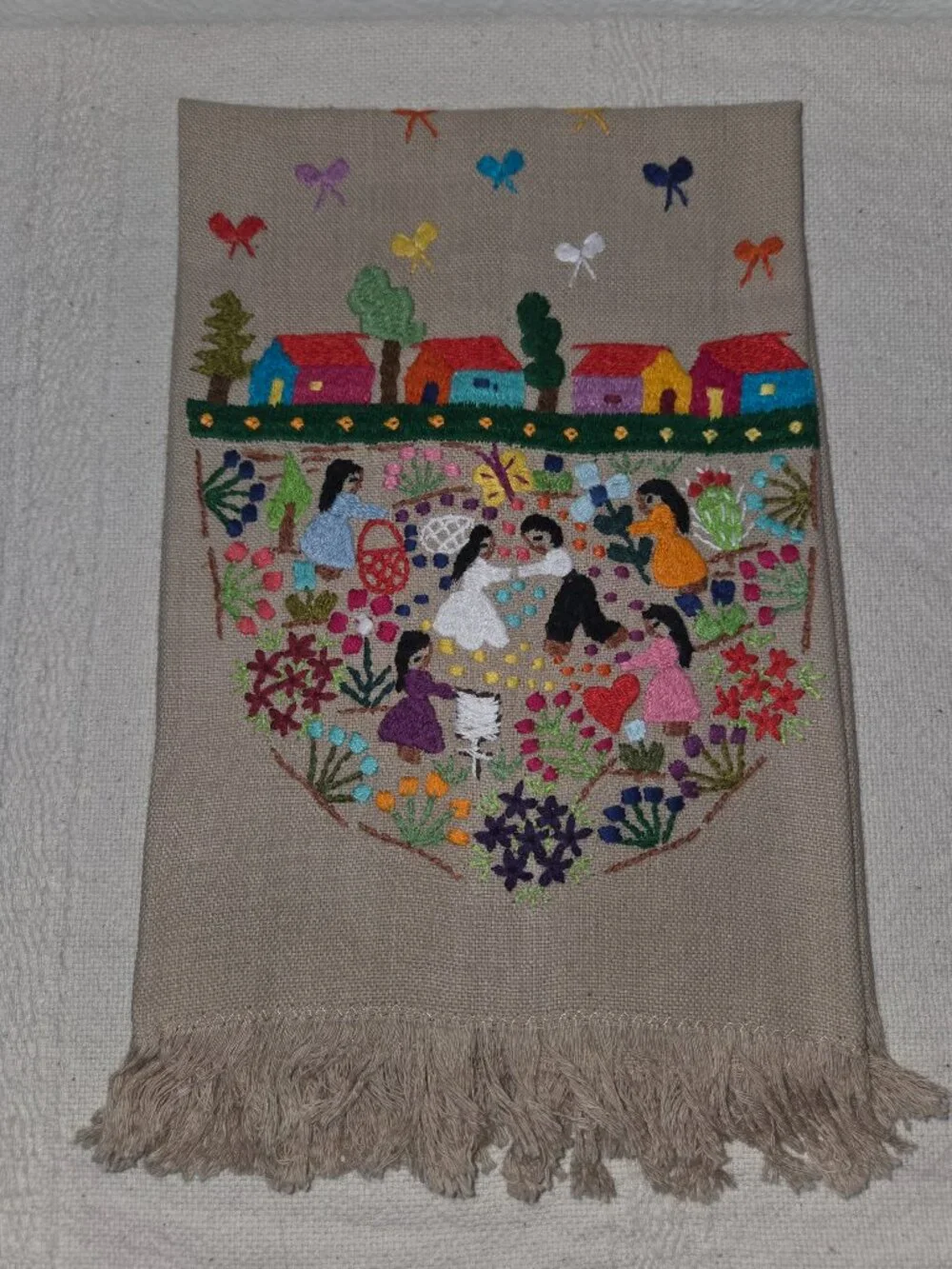 Mexican hand embroidered napkin